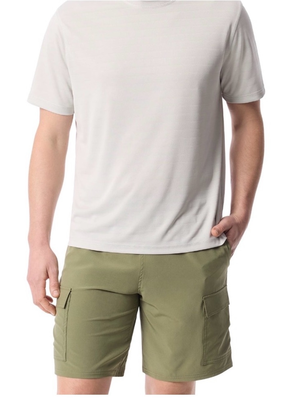 Bass & Co Men’s  Cargo‎ Shorts Olive Green Drawstring Quick Dry Size L NWT